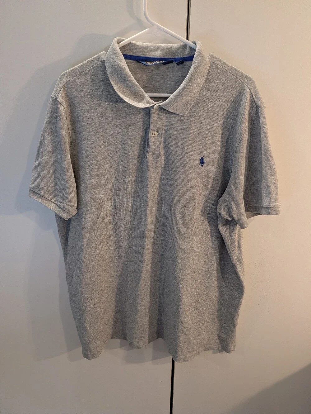 Polo Ralph Lauren Light Gray Polo with Navy Pony Logo XXL